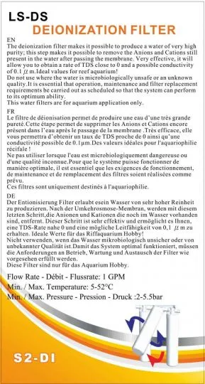 Glamorca Deioniseringsfilter til Osmoseanlæg